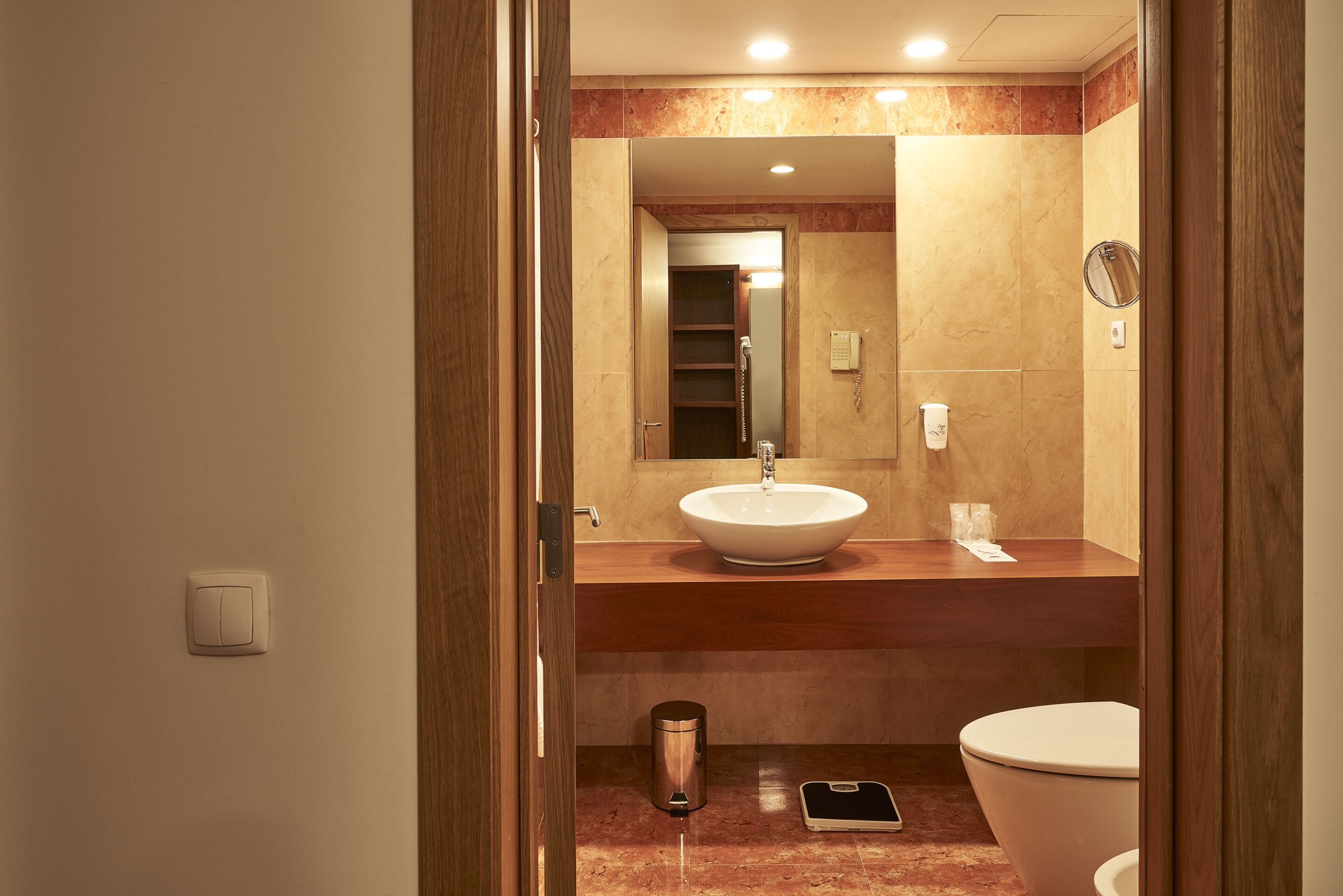 free toiletries, hair dryer, towels