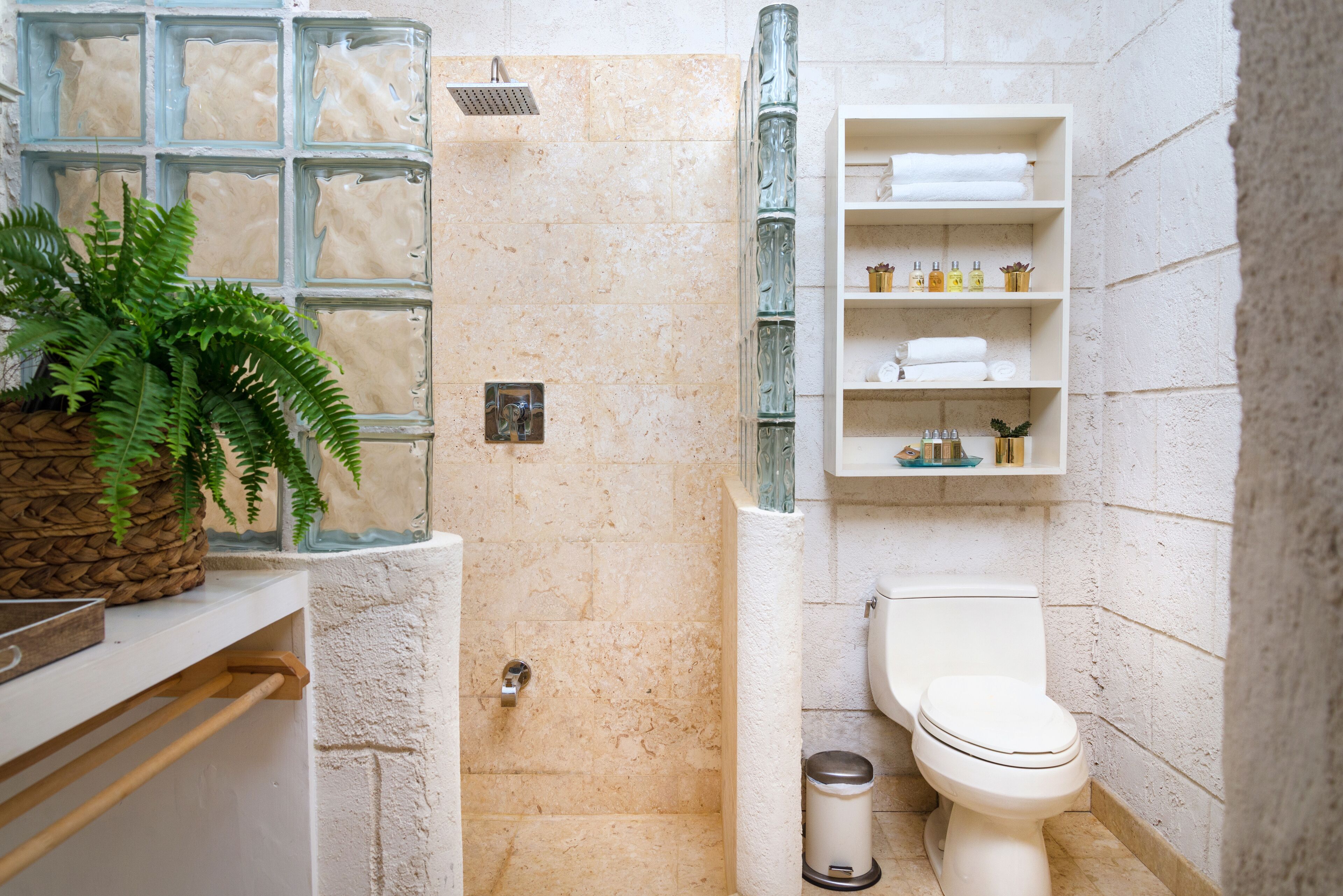 shower, free toiletries, hair dryer, bathrobes