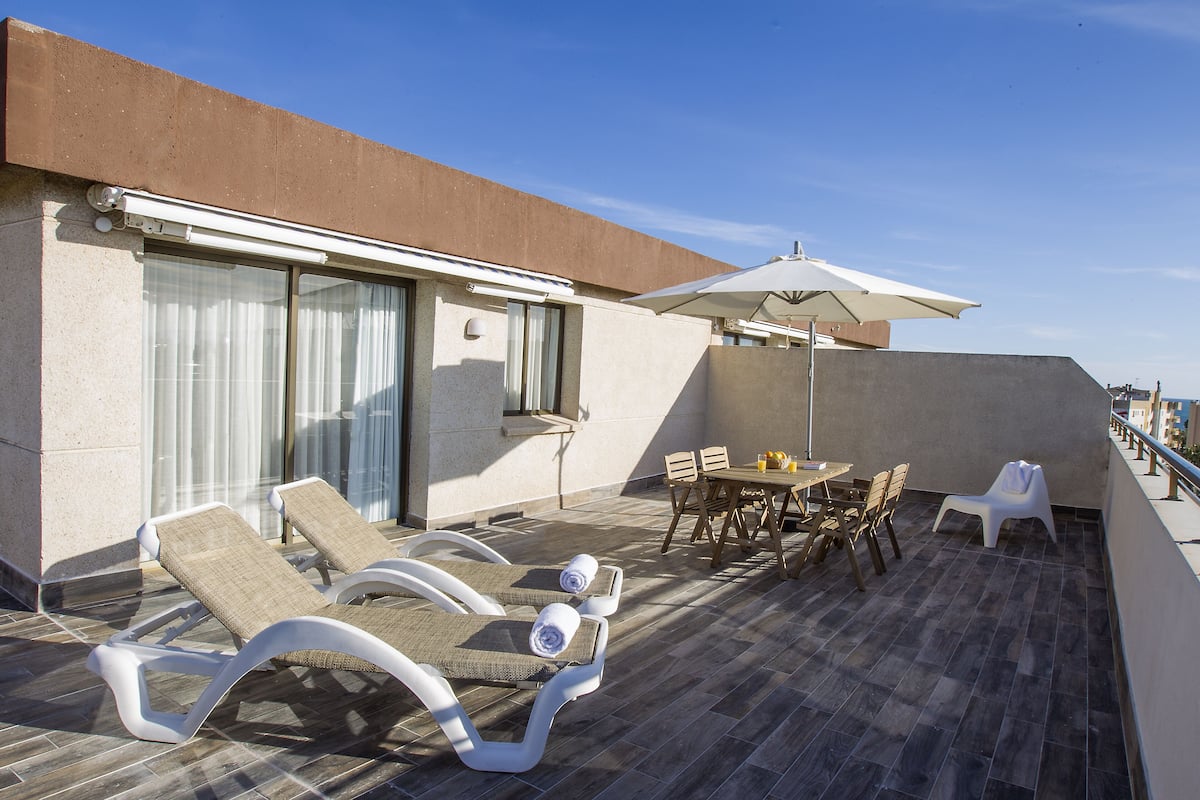 Deluxe Penthouse, 1 Bedroom | Balcony view