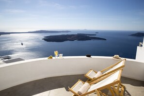 Superior Studio Suite, 1 Queen Bed, Sea View | View from room - Irida Santorini (Santorini)