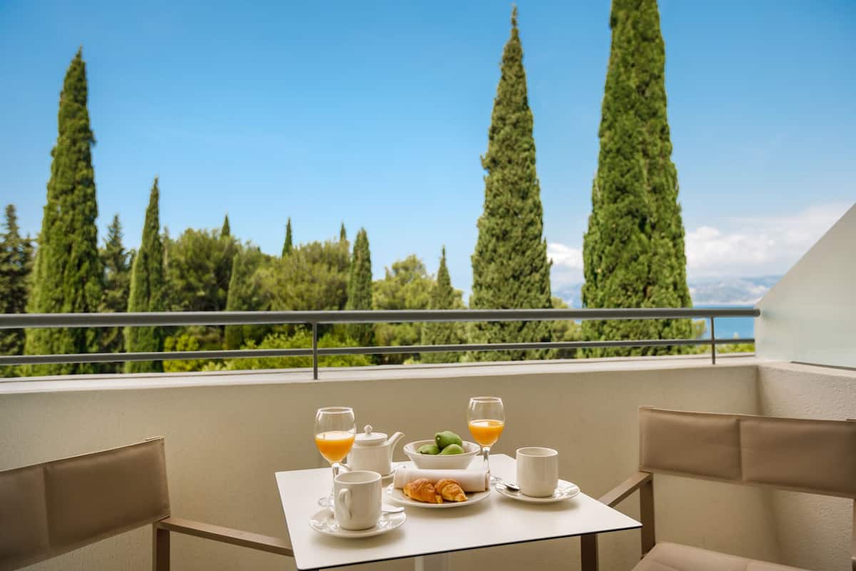 Double room with park view and balcony | Vue du balcon