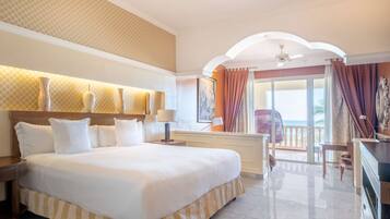 Frette Italian sheets, premium bedding, down comforters, free minibar