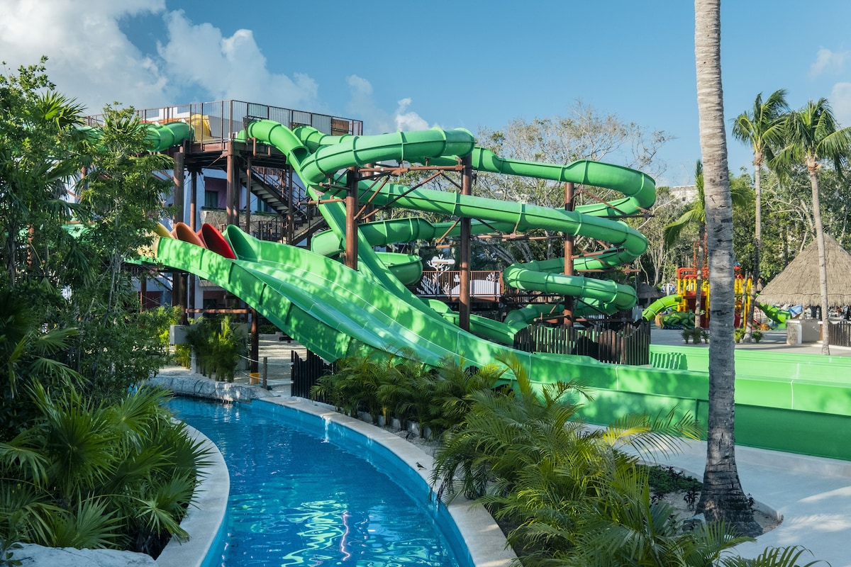 Water Slides at Iberostar Paraiso Lindo Playa del Carmen All Inclusive Family Resort