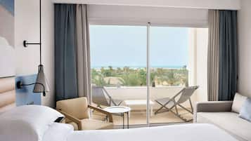 Premium Double Room, Terrace, Sea View | Minibar, desk, blackout drapes, individually decorated