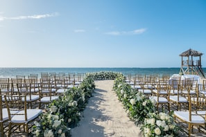 Outdoor wedding area