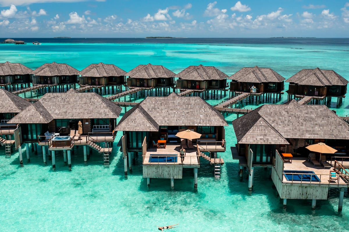 horizon water villa pool free seaplane transfer for 2 guests (7+nights, stays till 26th dec'25) | premium bedding, minibar, in-room safe, desk