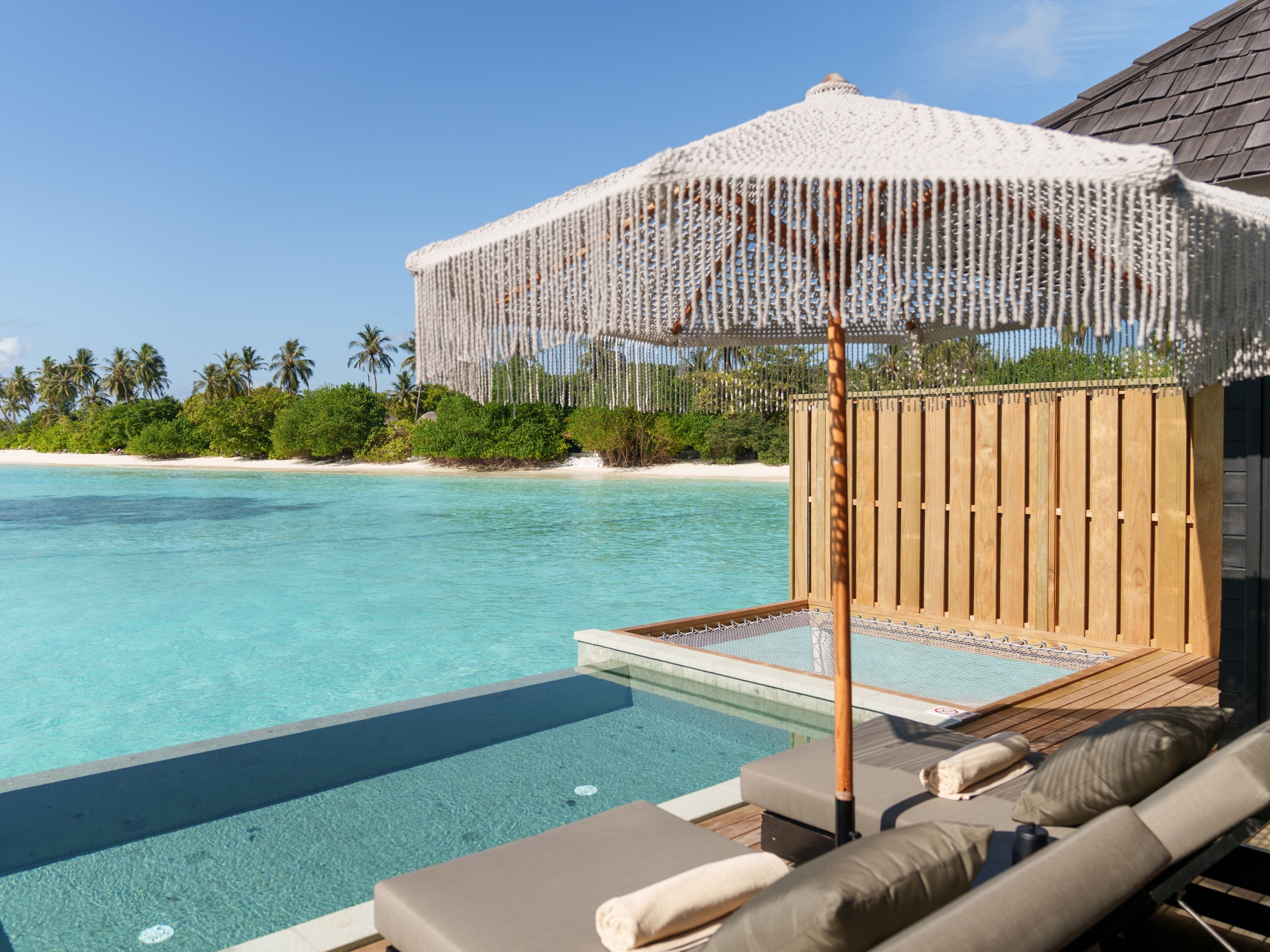 Villa, alberca privada (seaplane transfer for 2 guests) | Ropa de cama de alta calidad y minibar 