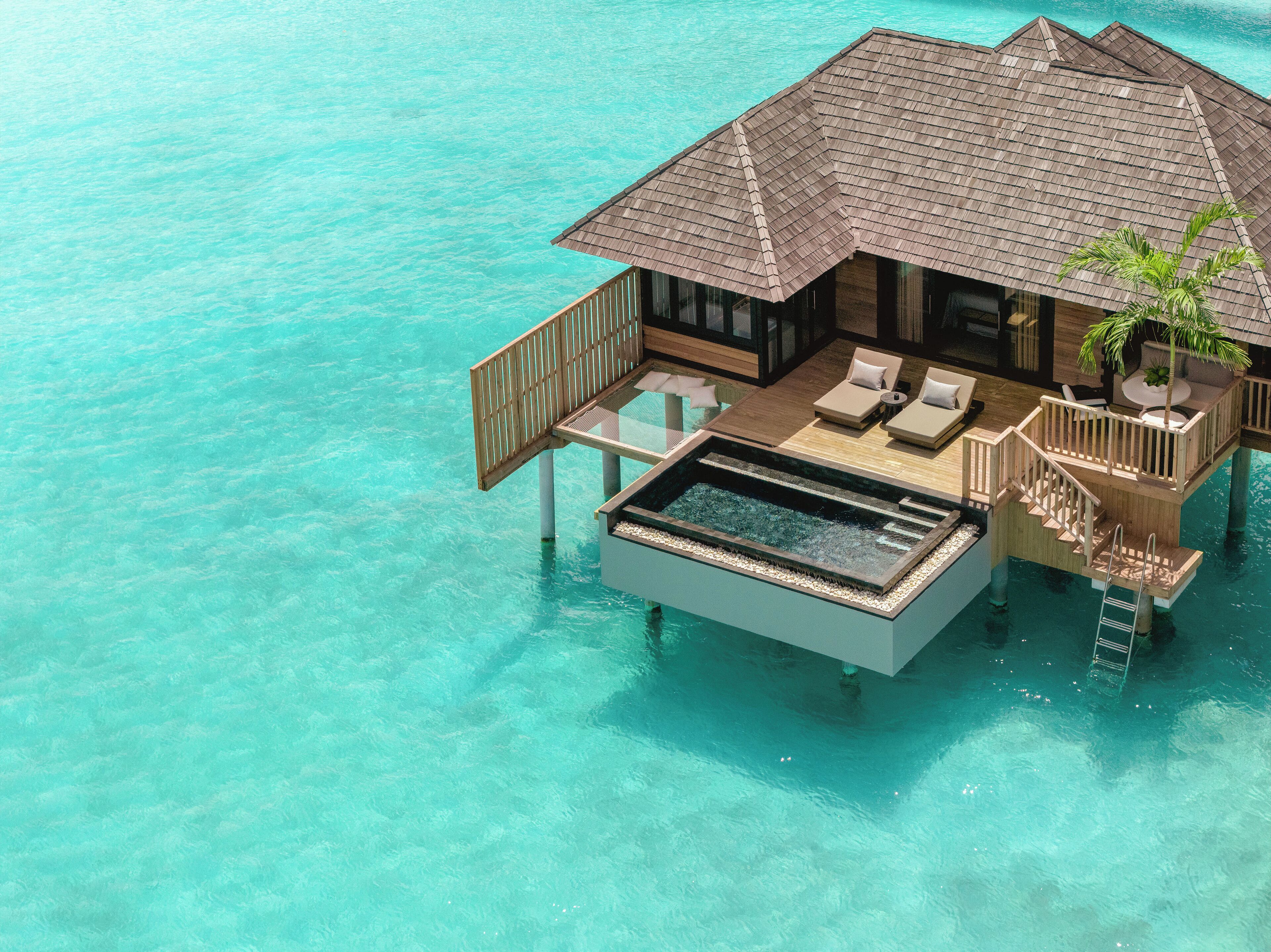 Water Villa with Pool Free seaplane transfer for 2 guests (7+Nights, Stays till 26th Dec'25) | Terrace/patio