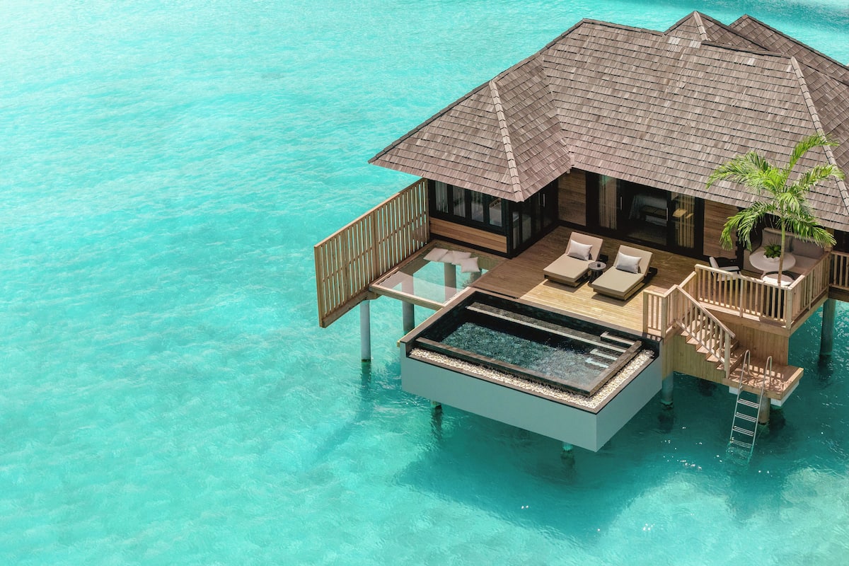 Water Villa Free seaplane transfer for 2 guests (7+Nights, Stays till 26th Dec'25) | Terrace/patio