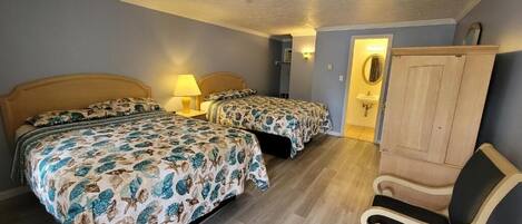 Standard Room, 2 Queen Beds | Hypo-allergenic bedding, down comforters, pillowtop beds, desk