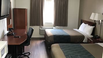 Standard Room, 2 Queen Beds, Non Smoking | Iron/ironing board, free WiFi, bed sheets