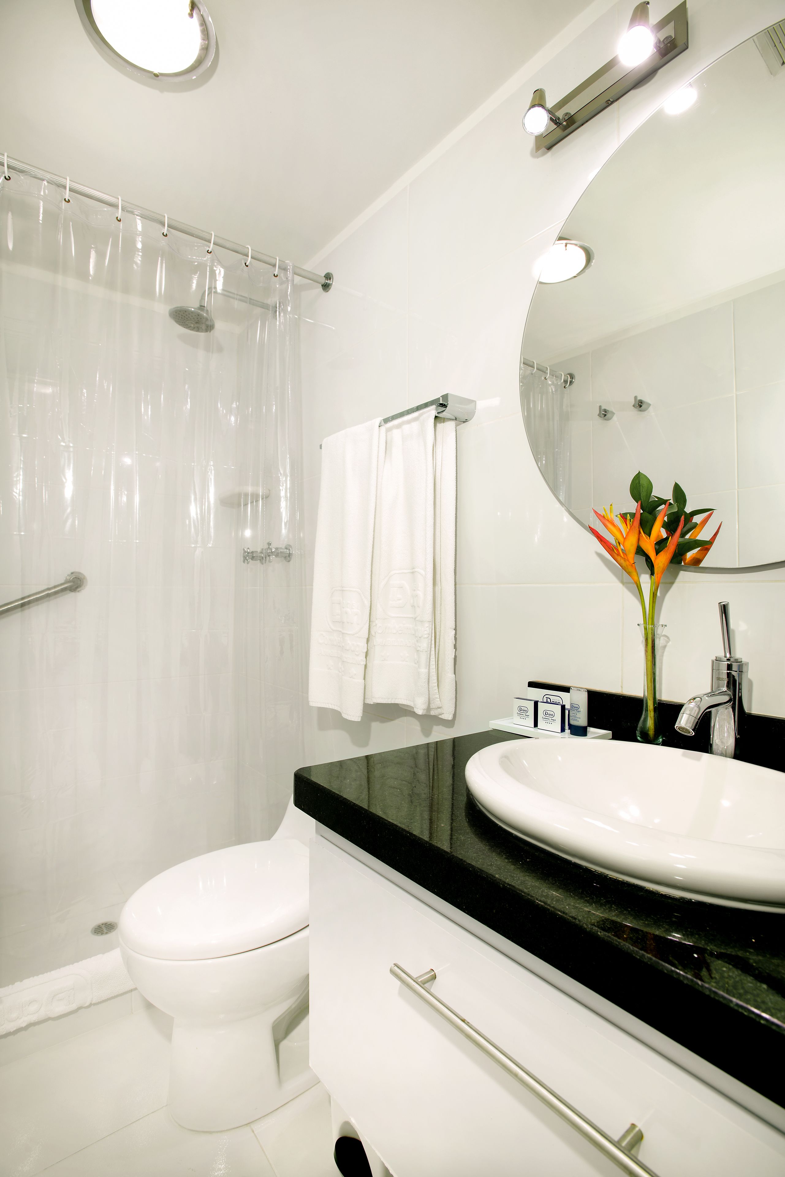 junior suite, 1 queen bed with sofa bed | bathroom | shower, rainfall showerhead, eco-friendly toiletries, hair dryer
