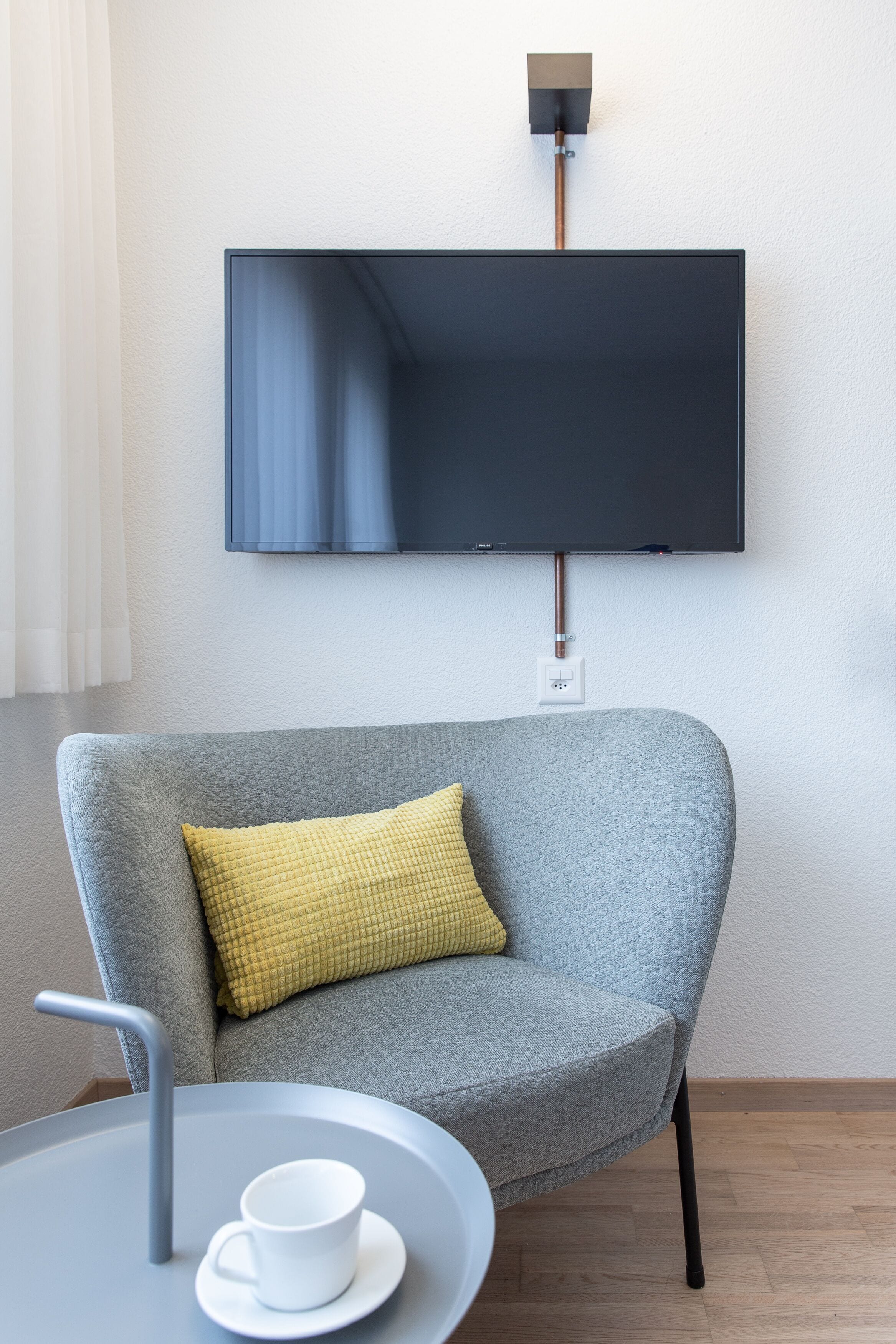 double room m with kitchenette | living area | 1-inch flat-screen tv with satellite channels, tv, offices