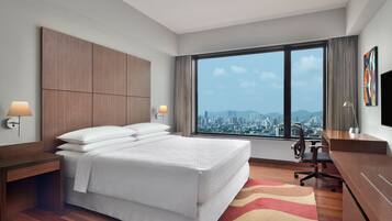 Memory-foam beds, minibar, in-room safe, desk