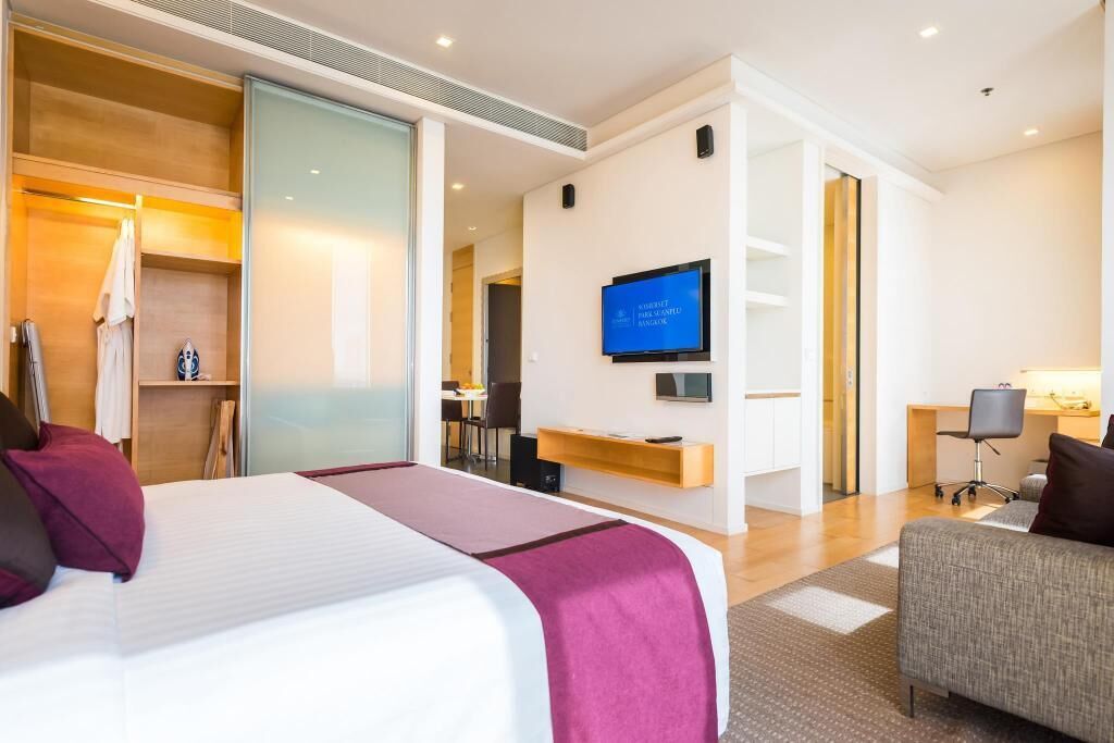 In-room safe, desk, laptop workspace, blackout curtains