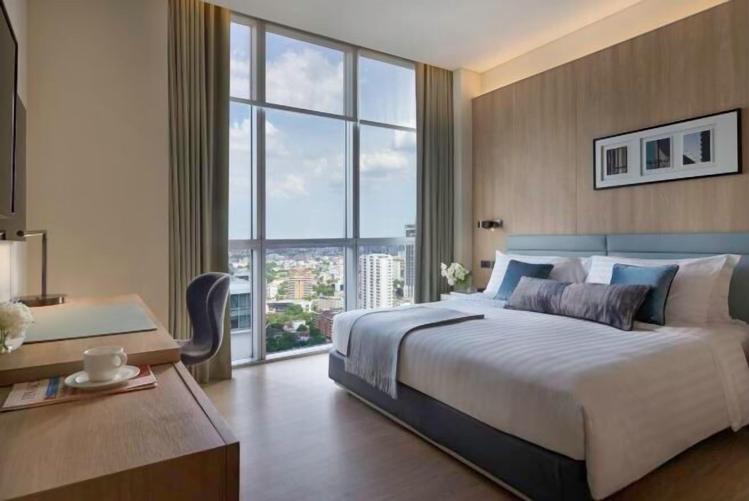 In-room safe, desk, laptop workspace, blackout drapes