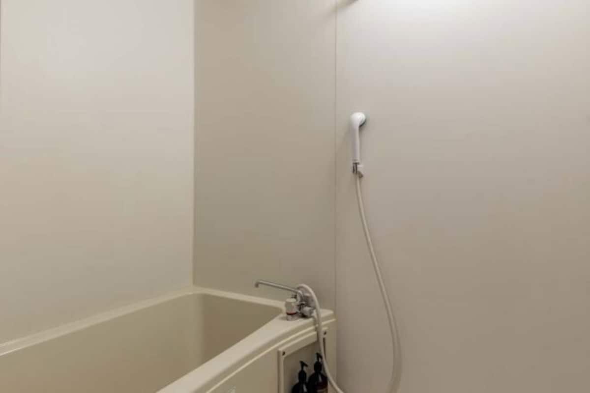 Bathroom | Combined shower/tub, deep soaking tub, free toiletries, hair dryer