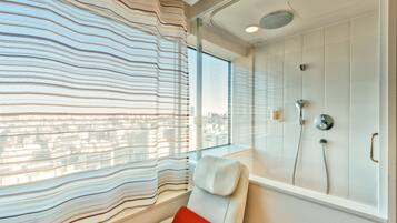 Twin Room - Non-Smoking | Bathroom | Shower, rainfall showerhead, eco-friendly toiletries, hair dryer