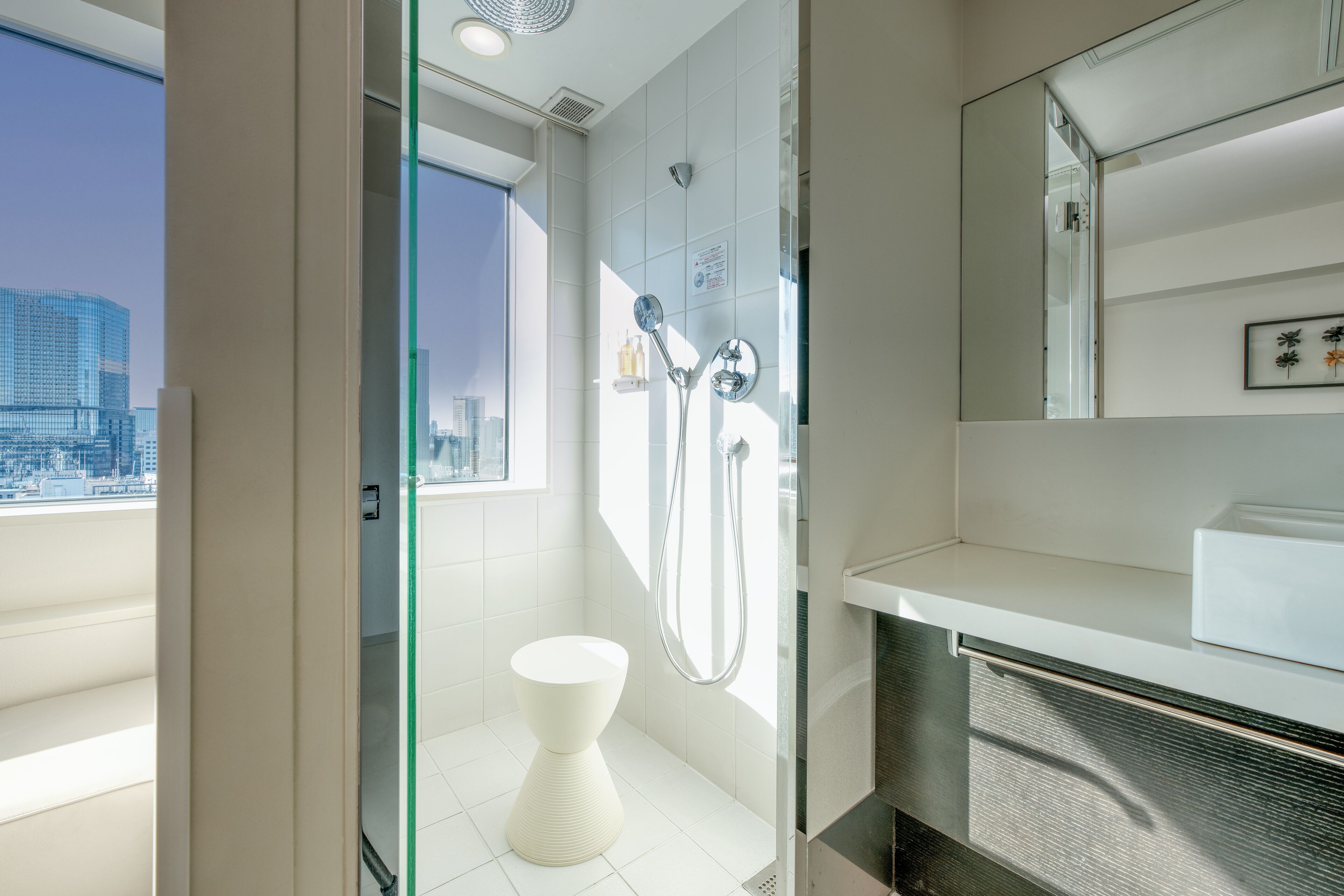 twin room - non-smoking | bathroom | shower, rainfall showerhead, eco-friendly toiletries, hair dryer