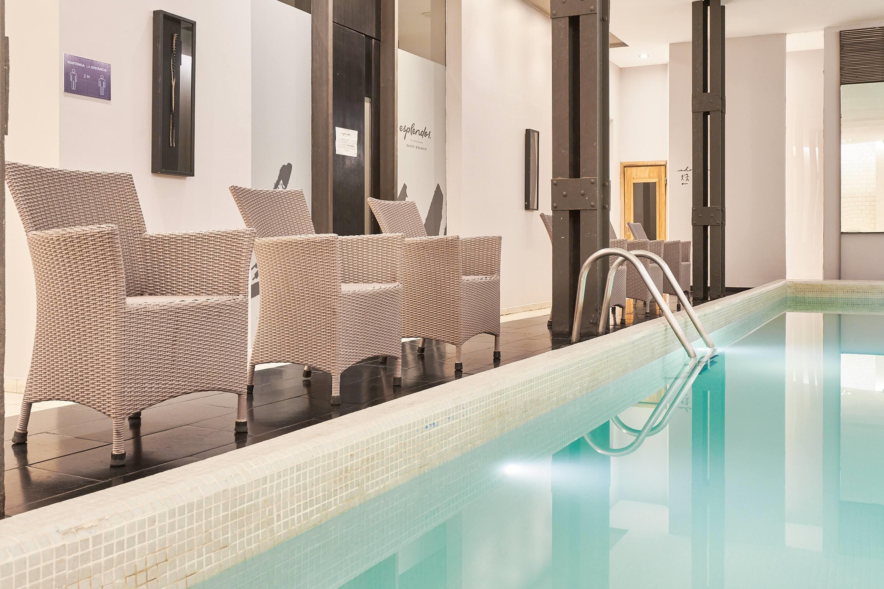Indoor pool, seasonal outdoor pool