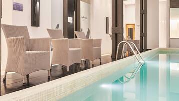 Indoor pool, seasonal outdoor pool