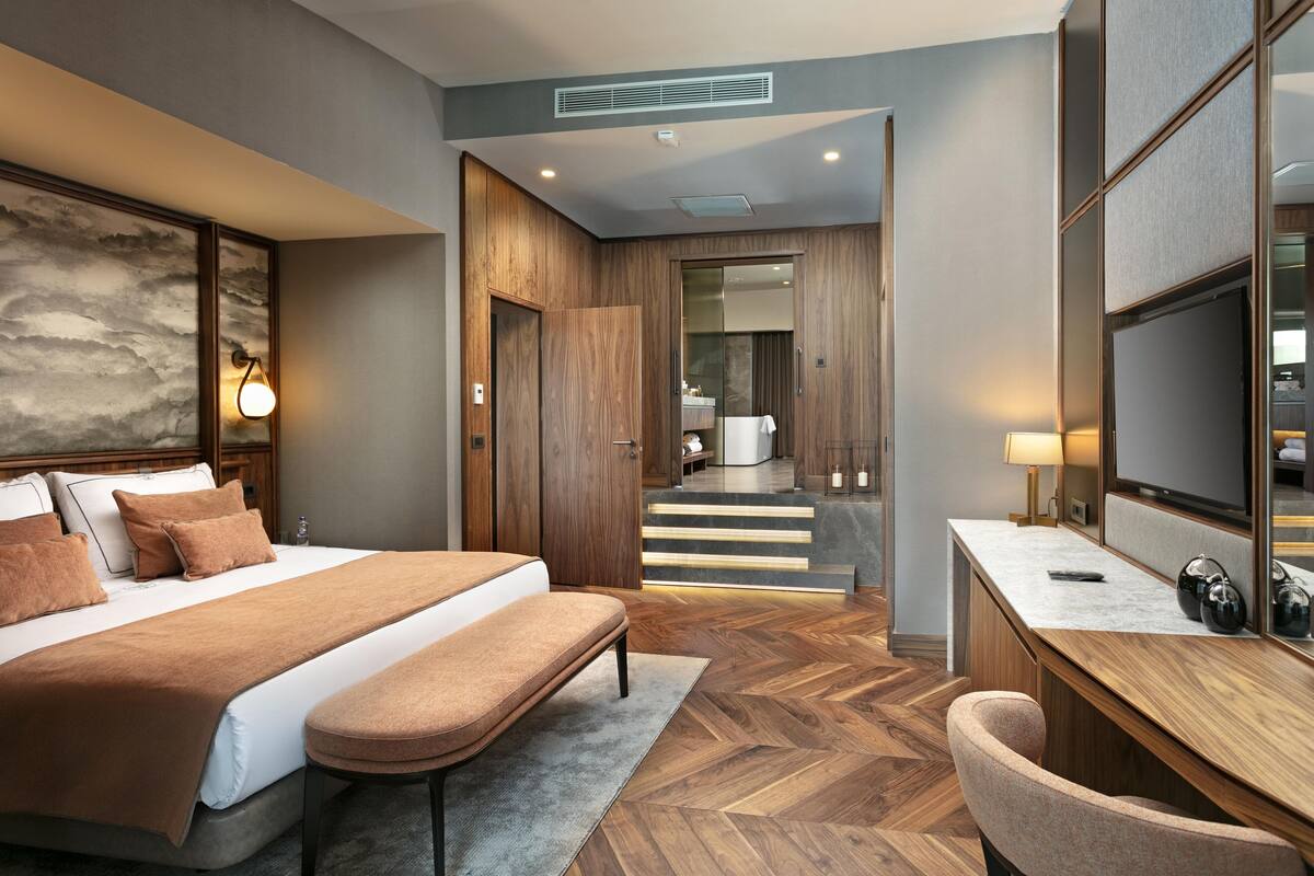 Executive Villa, 1 Katil Raja (King) | Bar mini, peti besi dalam bilik, meja, ruang kerja komputer riba 