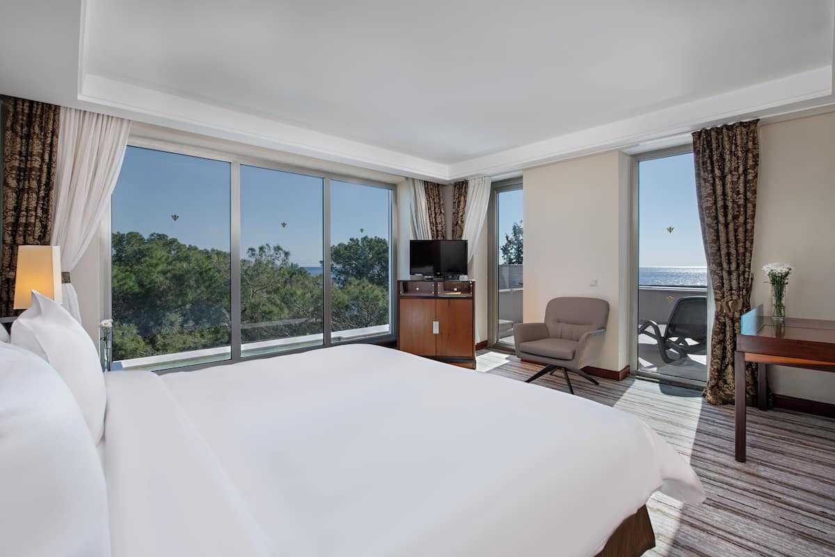 Suite, 1 cama de matrimonio grande | 1 dormitorio, minibar, caja fuerte y escritorio