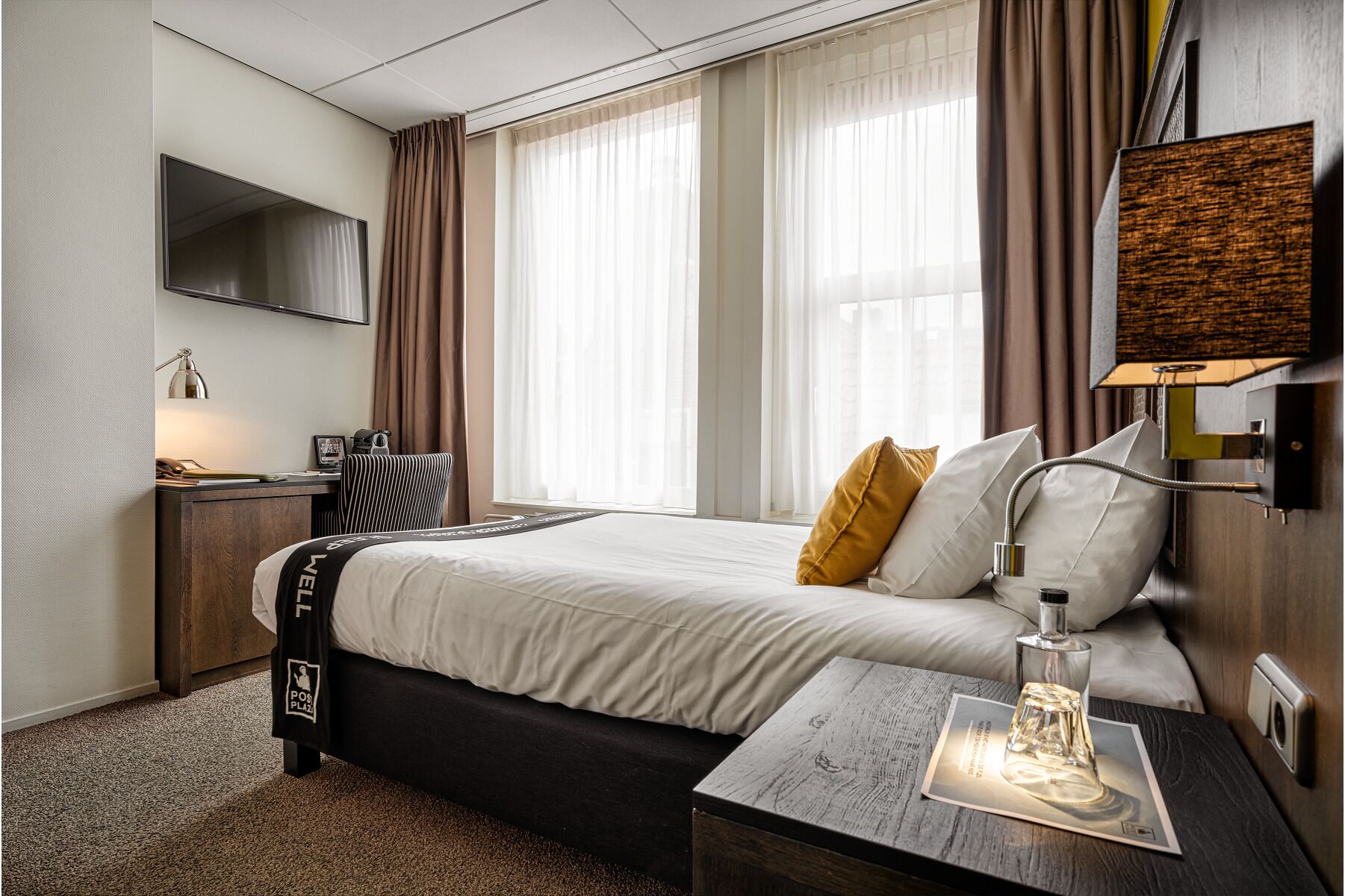 Habitación individual | Caja de seguridad en la habitación y insonorización 