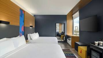 aloft, Room, 2 Queen Beds | Premium bedding, down comforters, in-room safe, desk