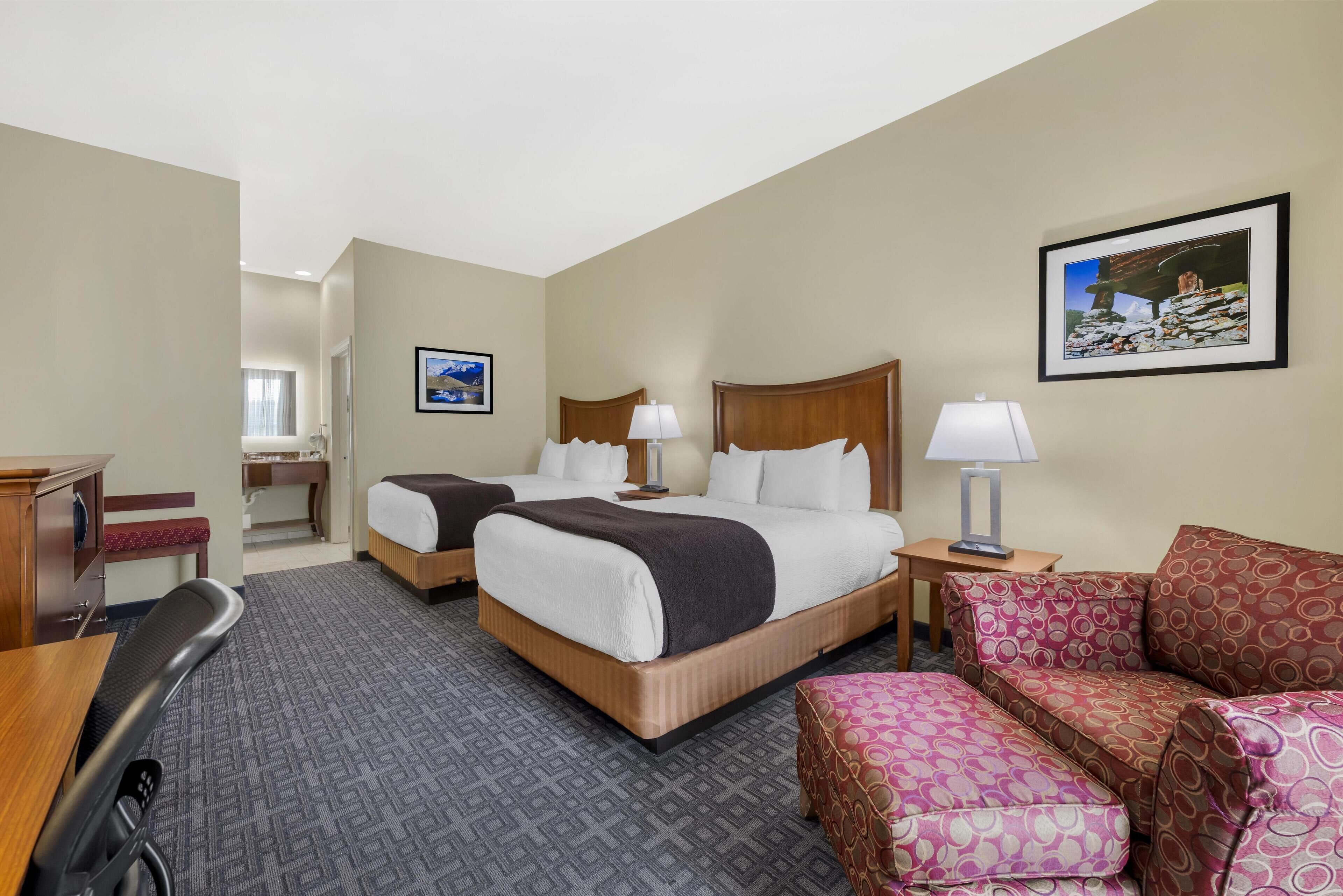 Standard Room, 2 Queen Beds, Non Smoking, Refrigerator & Microwave | Premium bedding, pillowtop beds, in-room safe, desk