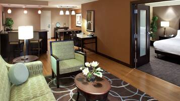 Presidential Suite, 1 King Bed | Living area | 55-inch Smart TV with cable channels, Netflix, streaming services