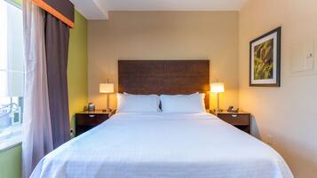 Down comforters, iron/ironing board, free cribs/infant beds, free WiFi