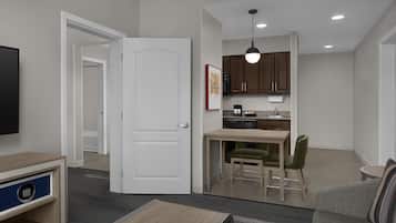 Suite, 2 habitaciones, no fumadores | Cocina privada | Frigorífico grande, microondas, placa de cocina y lavavajillas