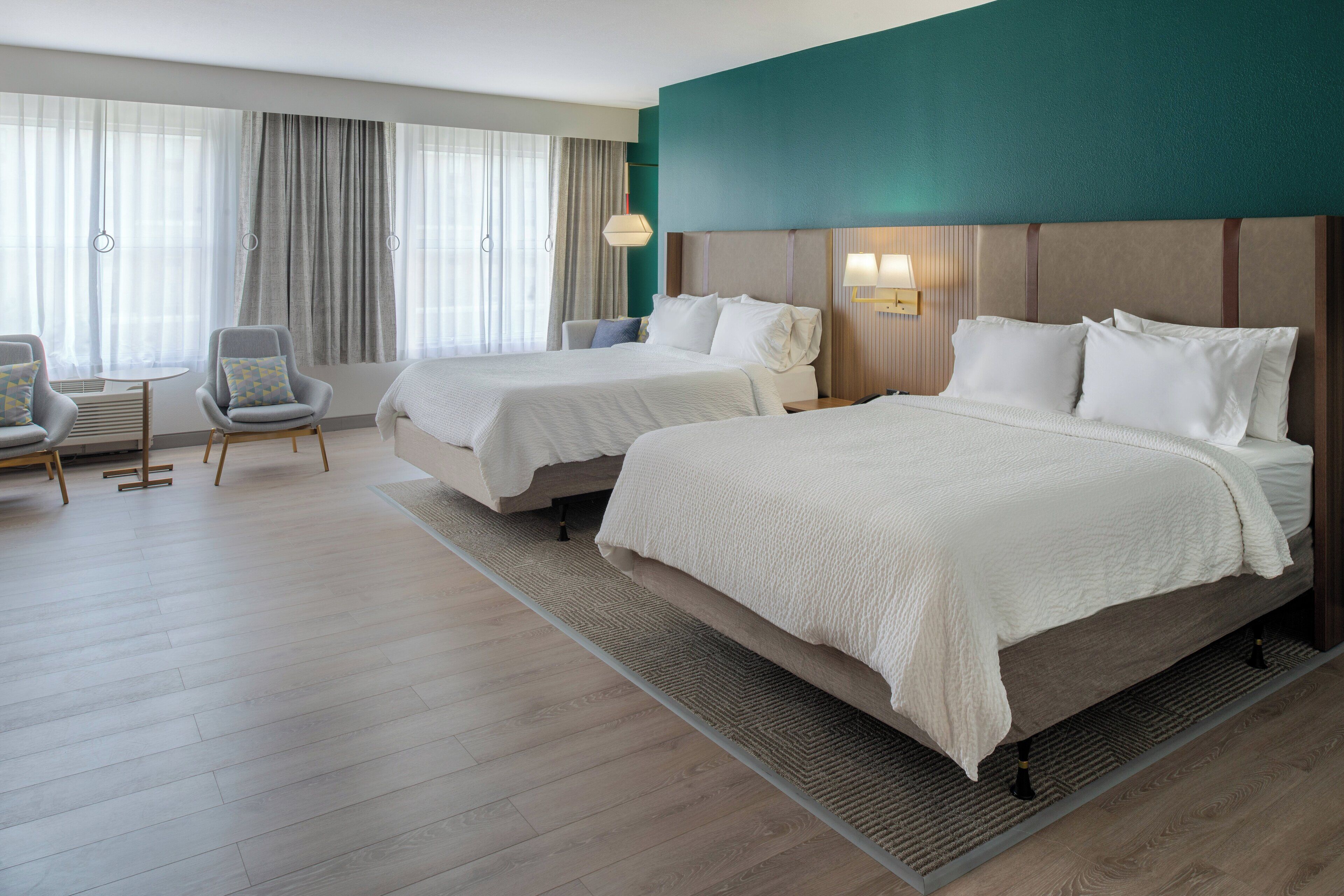 standard room, 2 queen beds, mobility accessible (accessible tub) | 1 bedroom, desk, laptop workspace, blackout curtains