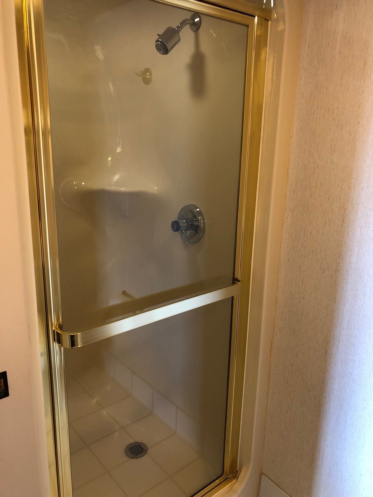 standard room, 2 double beds | bathroom shower