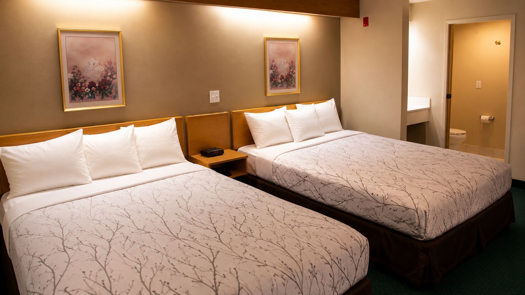 Deluxe Room, 2 Queen Beds, Refrigerator | Desk, free WiFi, bed sheets