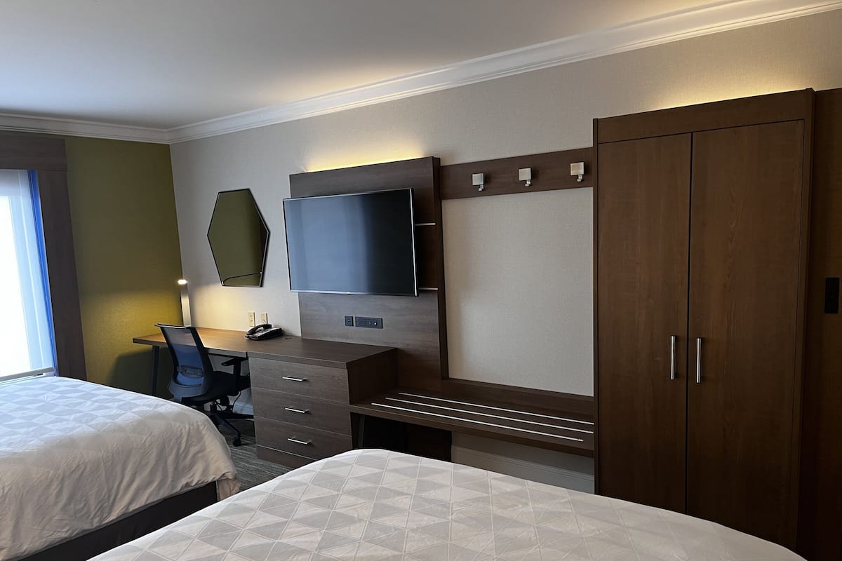 Standard Room, 2 Queen Beds | Premium bedding, desk, iron/ironing board, free cribs/infant beds