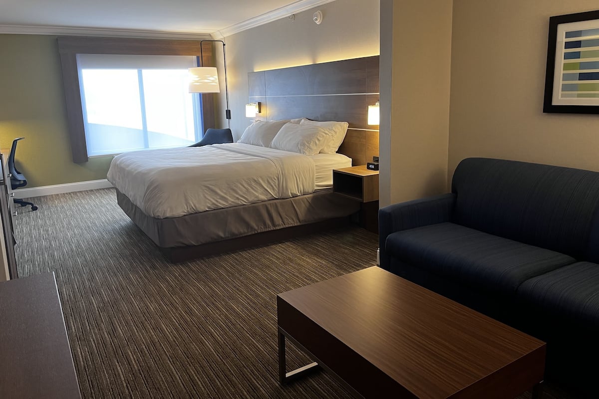 Suite, 1 King Bed | Premium bedding, desk, iron/ironing board, free cribs/infant beds