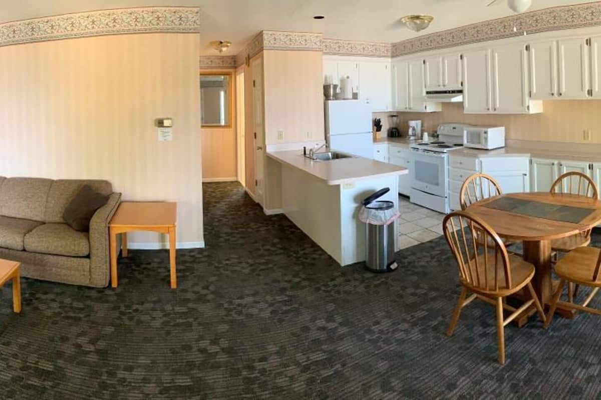 36-inch flat-screen tv with satellite channels, tv