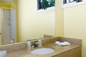 Free toiletries, hair dryer, towels