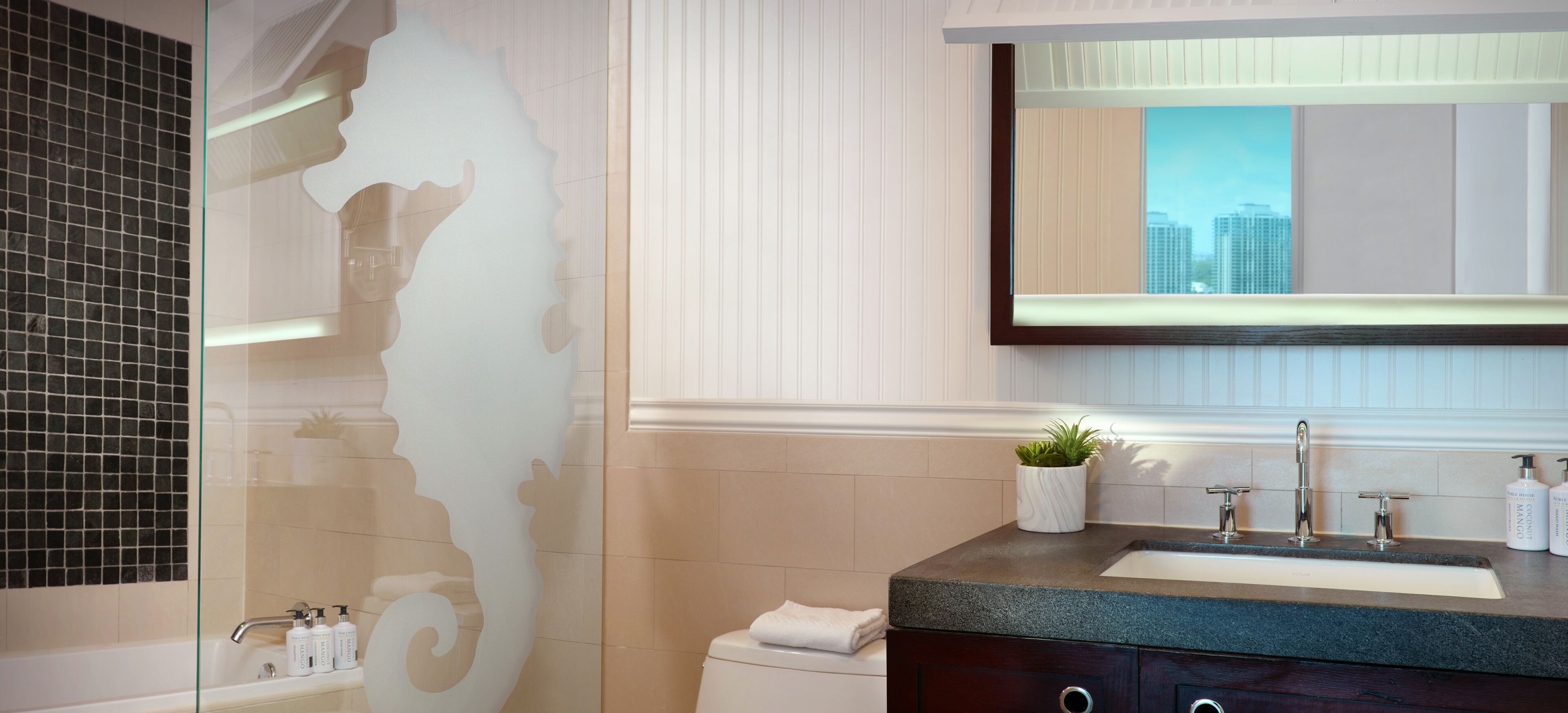 rainfall showerhead, free toiletries, hair dryer, bathrobes