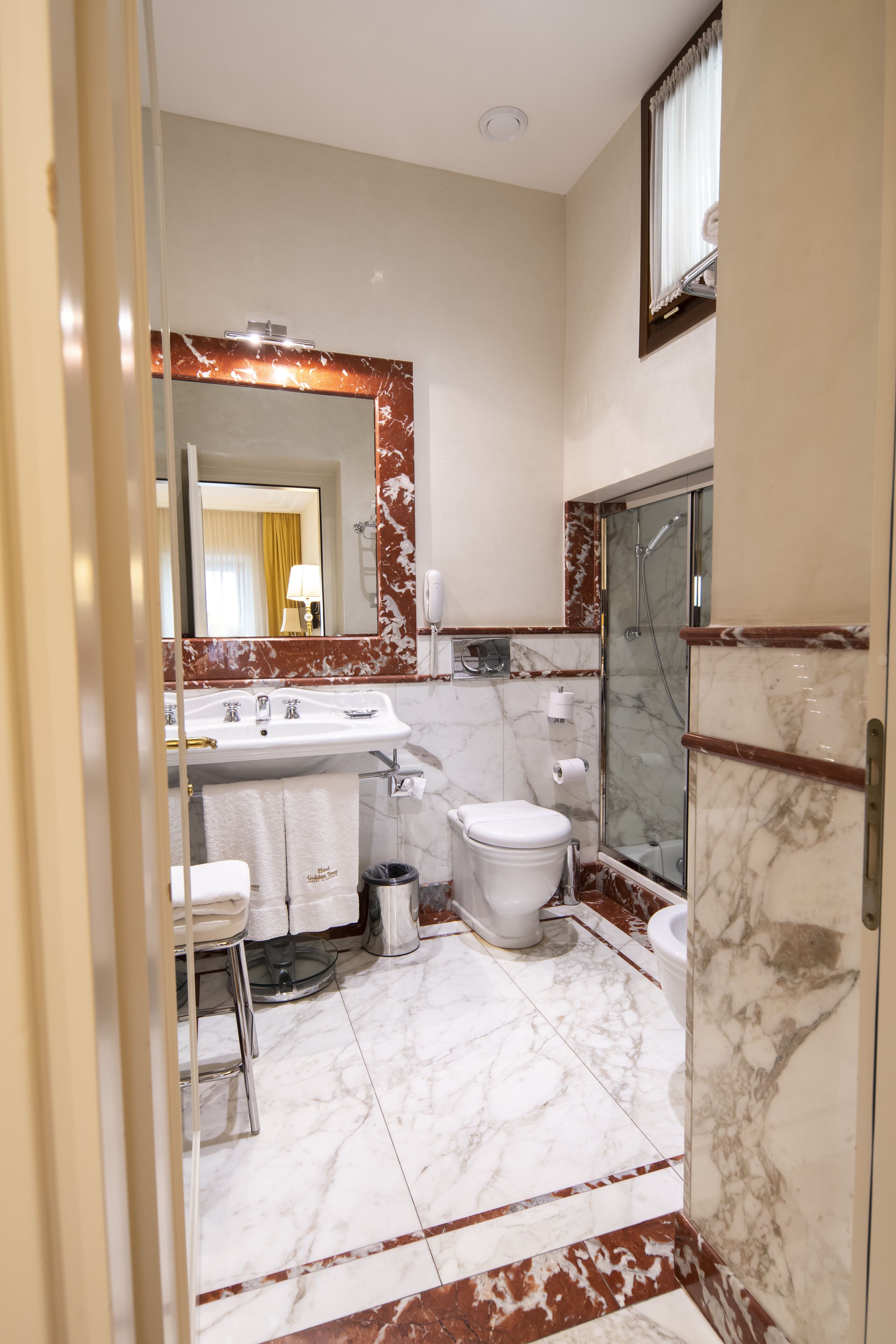 classic room, 1 double or 2 single beds | bathroom | rainfall showerhead, designer toiletries, hair dryer, bathrobes