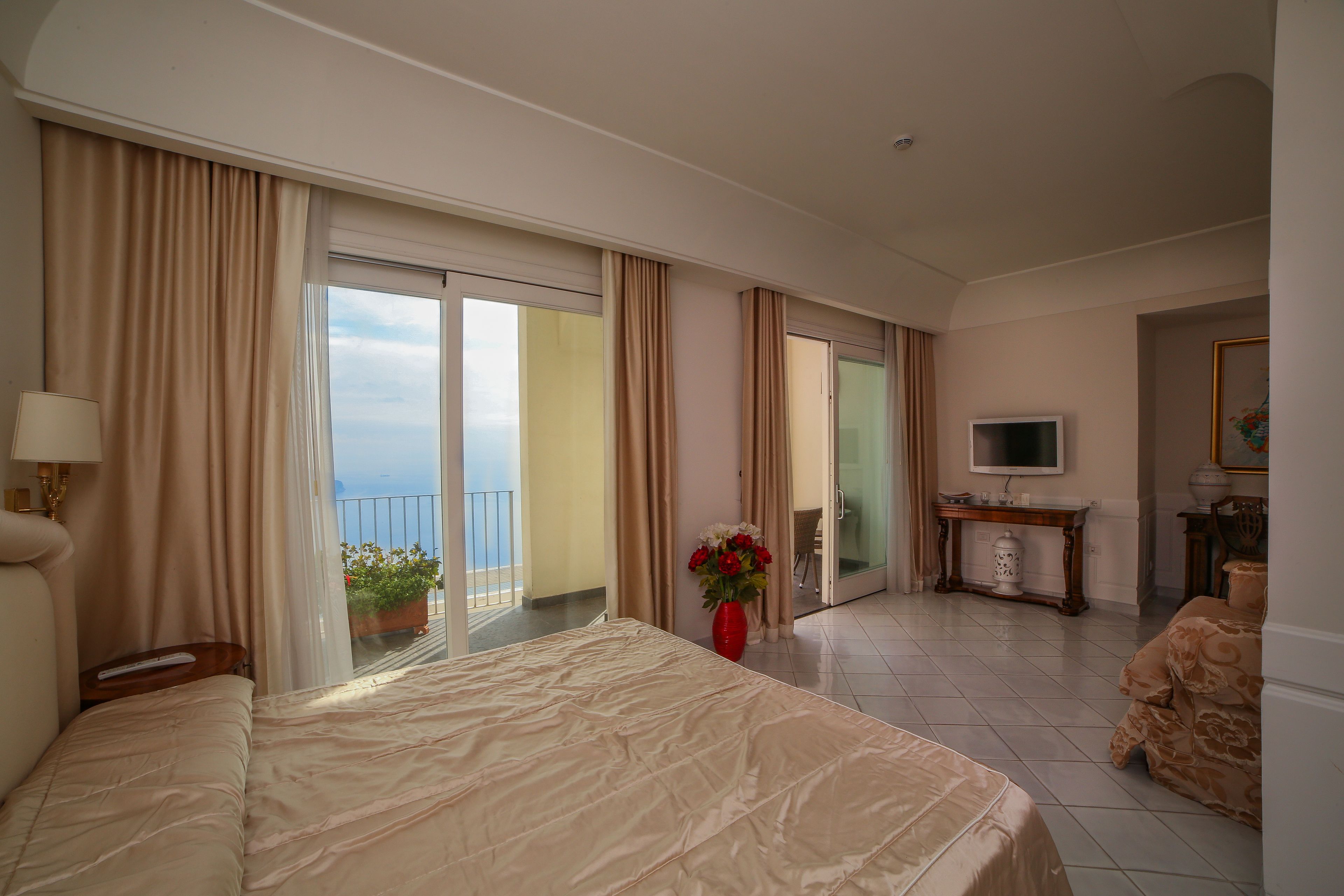 deluxe double room, 1 queen bed, terrace, sea view (panoramic) | view from room