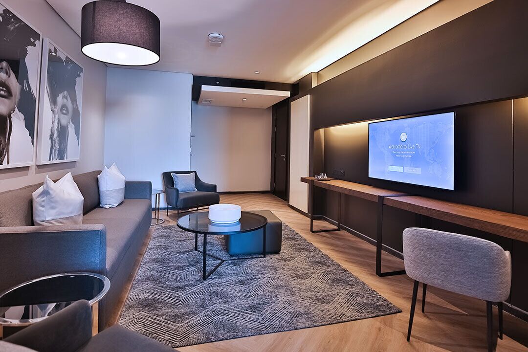 Minibar, in-room safe, desk, laptop workspace