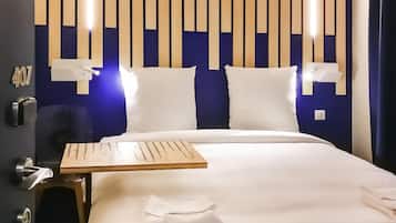 Hypo-allergenic bedding, desk, soundproofing, iron/ironing board