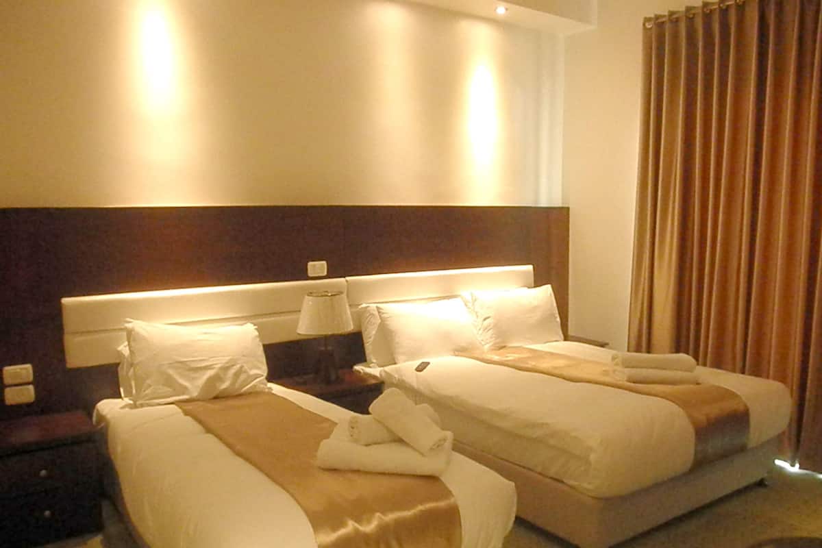 Minibar (free items), in-room safe, desk