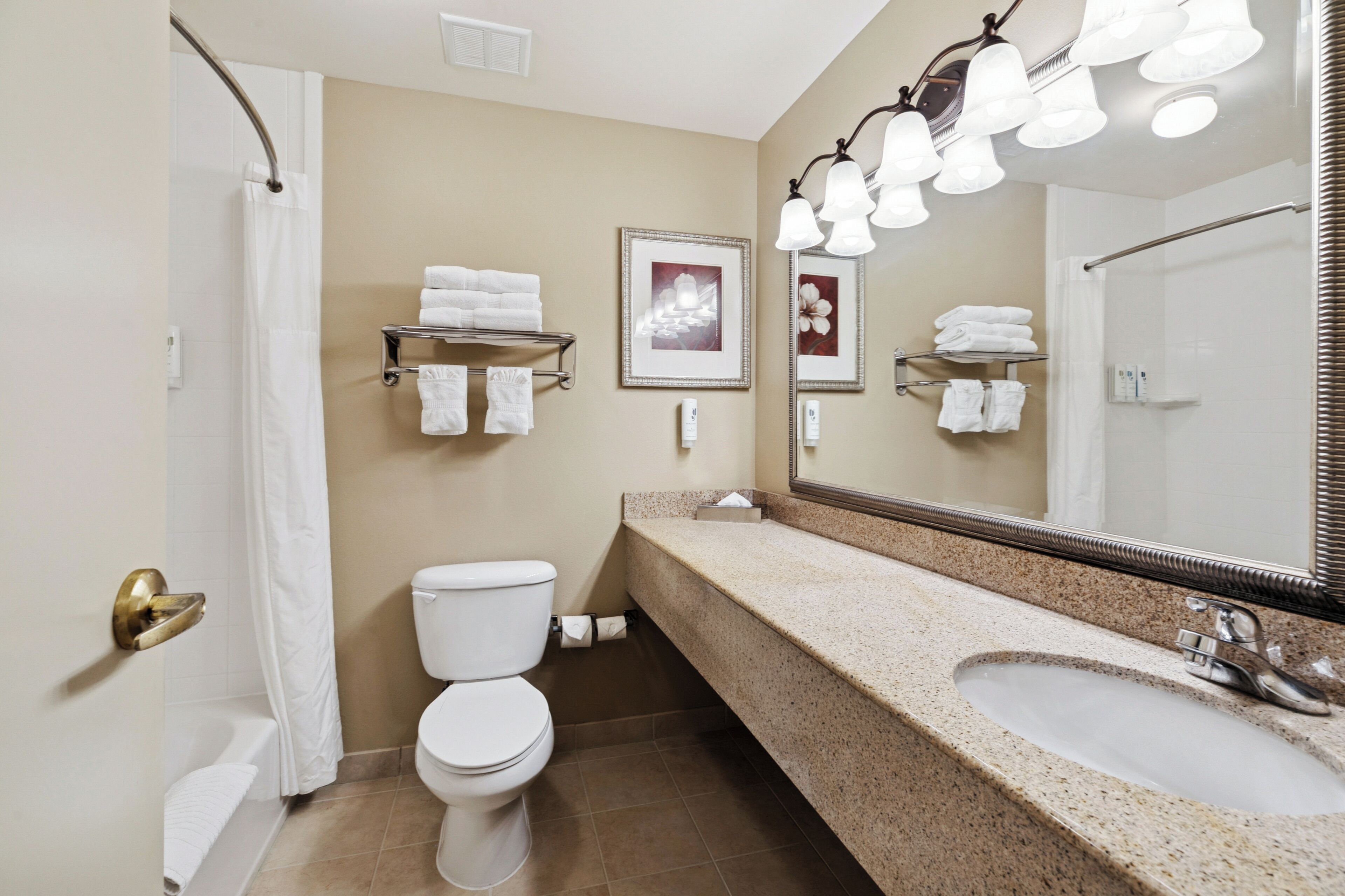 Free toiletries, hair dryer, towels