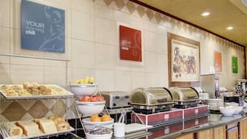 Free daily self-service breakfast