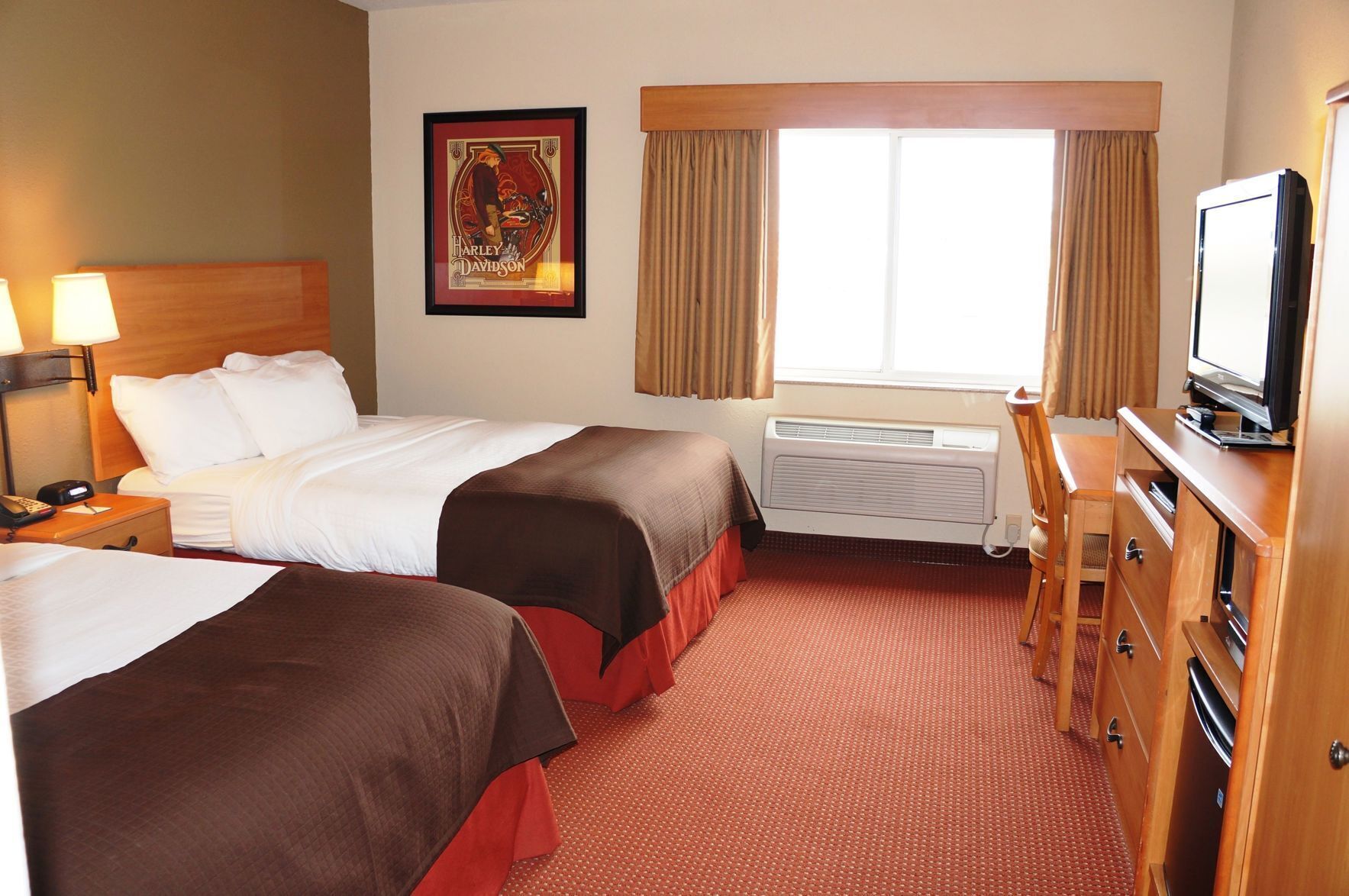 Individually decorated, individually furnished, desk, blackout curtains