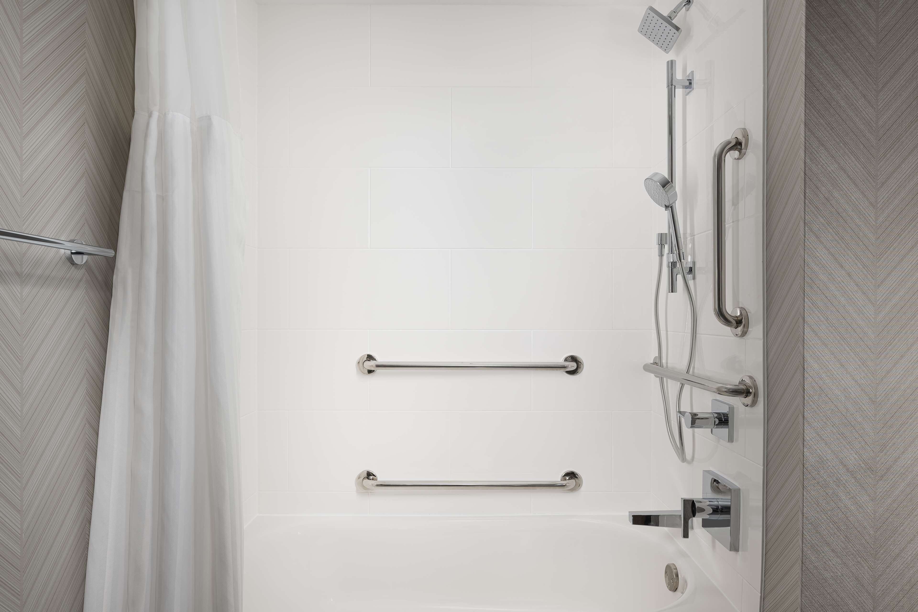 free toiletries, hair dryer, towels